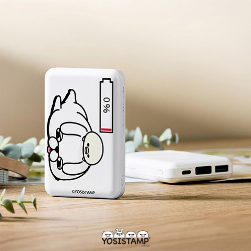 聯名正版授權 呦嘻百分百 磁吸行動電源 兔兔沒電了