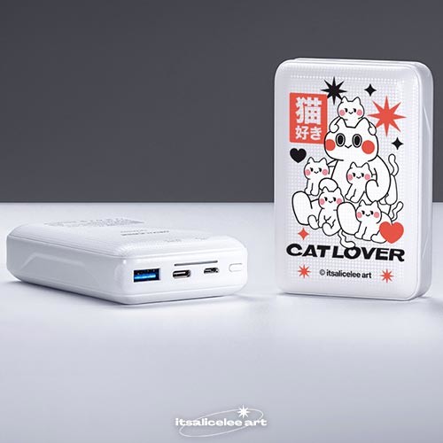 聯名正版授權 itsalicelee art 快充行動電源 Cat Lovers Club